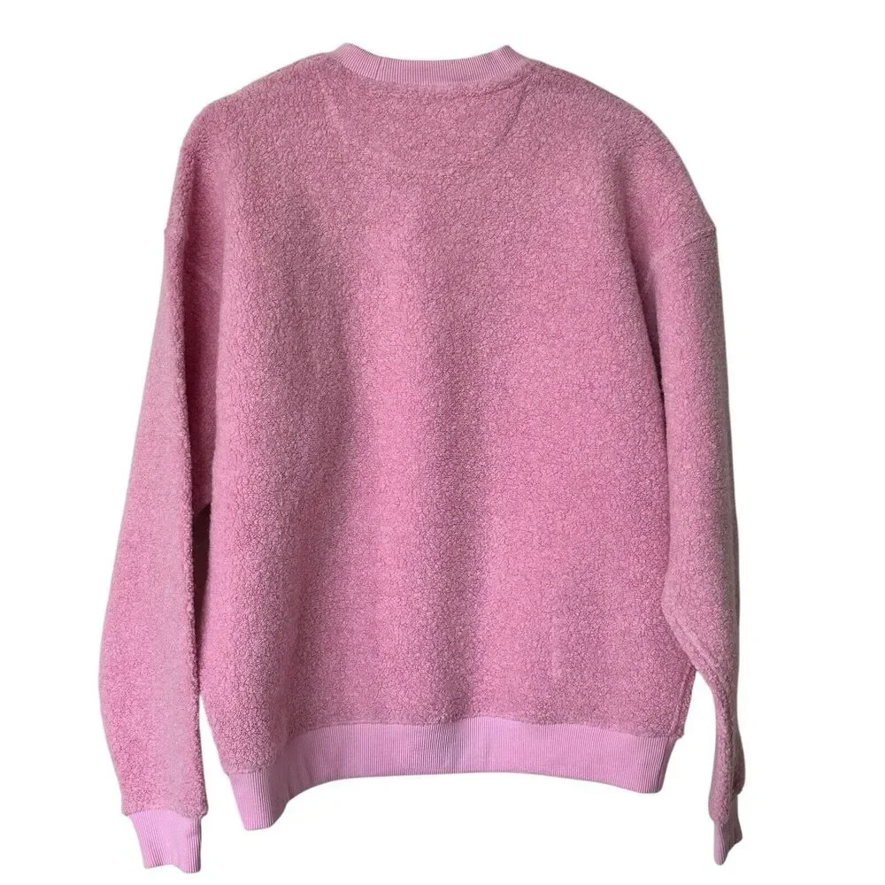 Outdoor Voices M Pink MegaFleece Crew Neck Pullover Sweatshirt Wool Blend